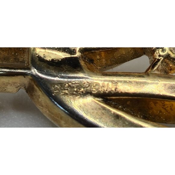 Vintage ALFRED PHILLIPE Crown Trifari Necklace – Patent Pending, Rhinestone Drop - Picture 4 of 8